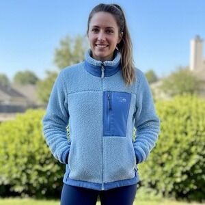 Mountain Hardwear Polartec High Loft‎ Jacket Women Medium Fleece Light Blue